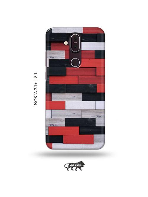 colour wooden bricks back cover compatible with nokia 7.1 plus, nokia 8.1 - 19017960 - Very Small Image - 1