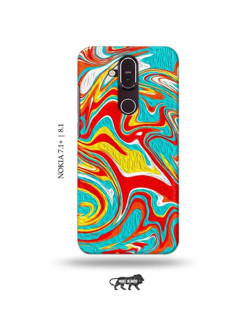 messy red yellow back cover compatible with nokia 7.1 plus, nokia 8.1 - 19017967 - Very Small Image - 1