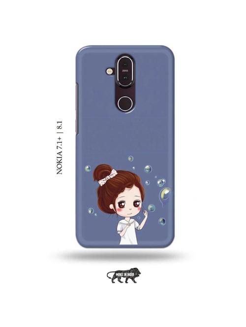 bubble girl back cover compatible with nokia 7.1 plus, nokia 8.1 - 19017994 - Very Small Image - 1
