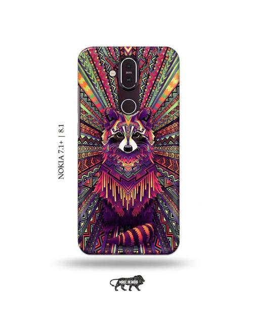 kalankari fox back cover compatible with nokia 7.1 plus, nokia 8.1 - 19018007 - Very Small Image - 1