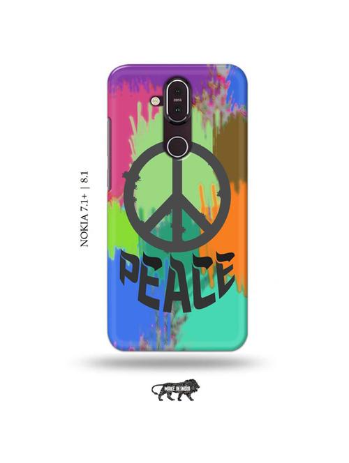 peace back cover compatible with nokia 7.1 plus, nokia 8.1 - 19018028 - Very Small Image - 1