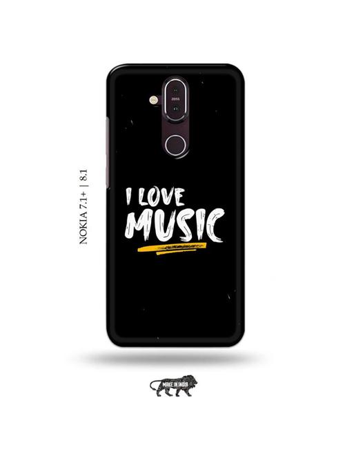 i love music back cover compatible with nokia 7.1 plus, nokia 8.1 - 19018030 - Very Small Image - 1