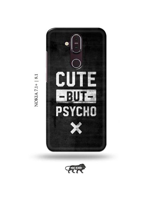cute but psycho back cover compatible with nokia 7.1 plus, nokia 8.1 - 19018040 - Very Small Image - 1