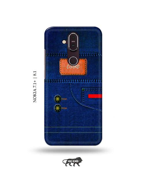 jeans love back cover compatible with nokia 7.1 plus, nokia 8.1 - 19018048 - Very Small Image - 1