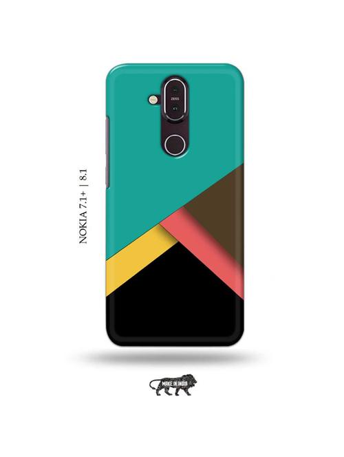 blue strips back cover compatible with nokia 7.1 plus, nokia 8.1 - 19018065 - Very Small Image - 1