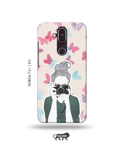 camera buff girl back cover compatible with nokia 7.1 plus, nokia 8.1 - 19018098 - Very Small Image - 1