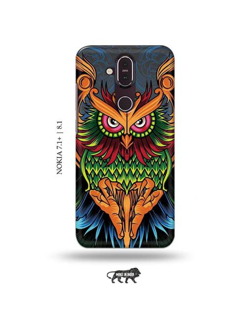 colourful owl back cover compatible with nokia 7.1 plus, nokia 8.1 - 19018117 - Very Small Image - 1