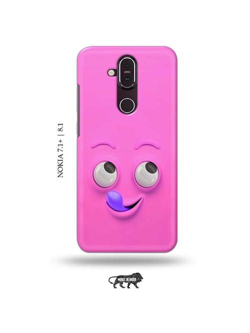 yummy face pink back cover compatible with nokia 7.1 plus, nokia 8.1 - 19018120 - Very Small Image - 1
