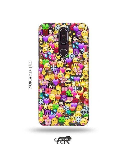 emojis back cover compatible with nokia 7.1 plus, nokia 8.1 - 19018130 - Very Small Image - 1
