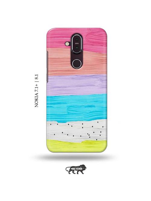 colour wood back cover compatible with nokia 7.1 plus, nokia 8.1 - 19018144 - Very Small Image - 1