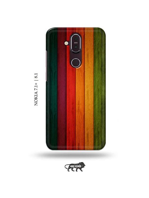 wooden strips back cover compatible with nokia 7.1 plus, nokia 8.1 - 19018146 - Very Small Image - 1