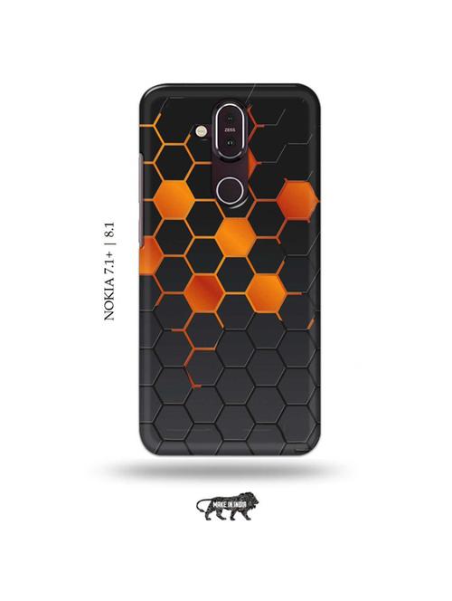 orange honey combs back cover compatible with nokia 7.1 plus, nokia 8.1 - 19018167 - Very Small Image - 1
