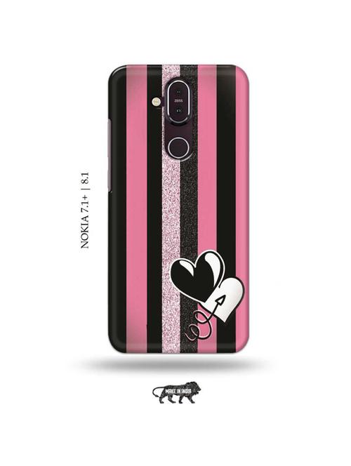 hearts back cover compatible with nokia 7.1 plus, nokia 8.1 - 19018174 - Very Small Image - 1