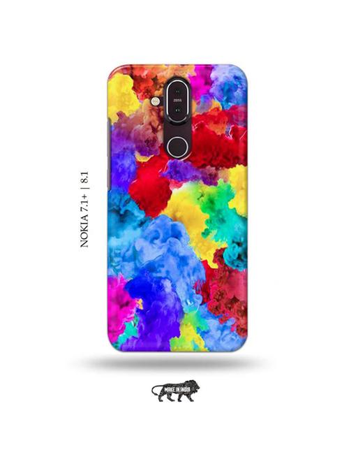 colour holi back cover compatible with nokia 7.1 plus, nokia 8.1 - 19018185 - Very Small Image - 1