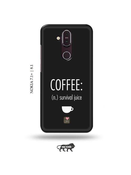 coffee survival juice back cover compatible with nokia 7.1 plus, nokia 8.1 - 19018199 - Very Small Image - 1