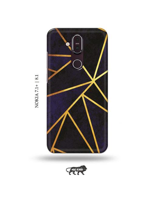 vertical gold strips back cover compatible with nokia 7.1 plus, nokia 8.1 - 19018202 - Very Small Image - 1