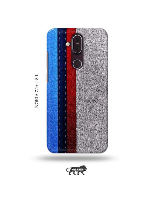 leather strips back cover compatible with nokia 7.1 plus, nokia 8.1 - 19018207 - Very Small Image - 1