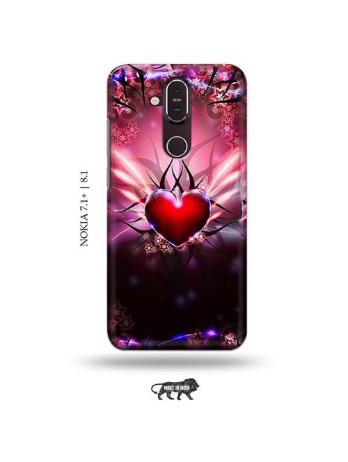 heart back cover compatible with nokia 7.1 plus, nokia 8.1 - 19018215 - Very Small Image - 1