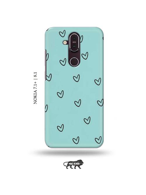 hearts back cover compatible with nokia 7.1 plus, nokia 8.1 - 19018234 - Very Small Image - 1
