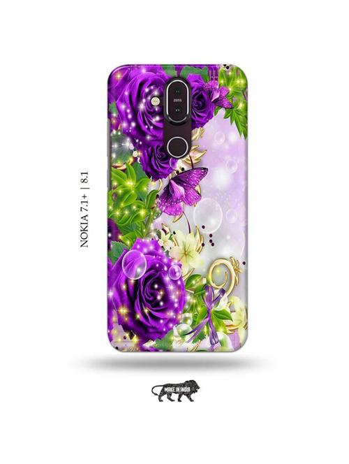 flowers back cover compatible with nokia 7.1 plus, nokia 8.1 - 19018250 - Very Small Image - 1
