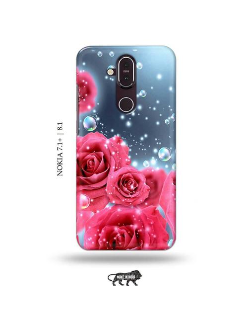 tweakymod designer printed hard case | flowers back cover compatible with nokia 7.1 plus, nokia 8.1 - 19018256 - Very Small Image - 1