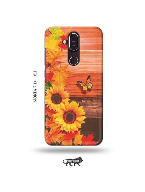 tweakymod designer printed hard case | flowers back cover compatible with nokia 7.1 plus, nokia 8.1 - 19018266 - Very Small Image - 1