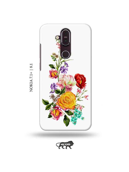 flowers back cover compatible with nokia 7.1 plus, nokia 8.1 - 19018268 - Very Small Image - 1
