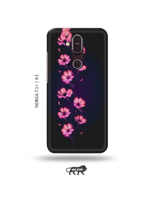 flowers back cover compatible with nokia 7.1 plus, nokia 8.1 - 19018283 - Very Small Image - 1