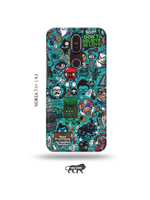 zombies dope back cover compatible with nokia 7.1 plus, nokia 8.1 - 19018287 - Very Small Image - 1
