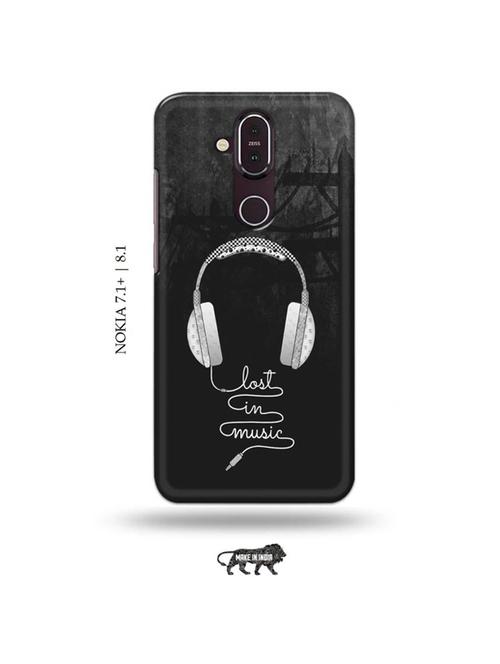 lost in music back cover compatible with nokia 7.1 plus, nokia 8.1 - 19018304 - Very Small Image - 1