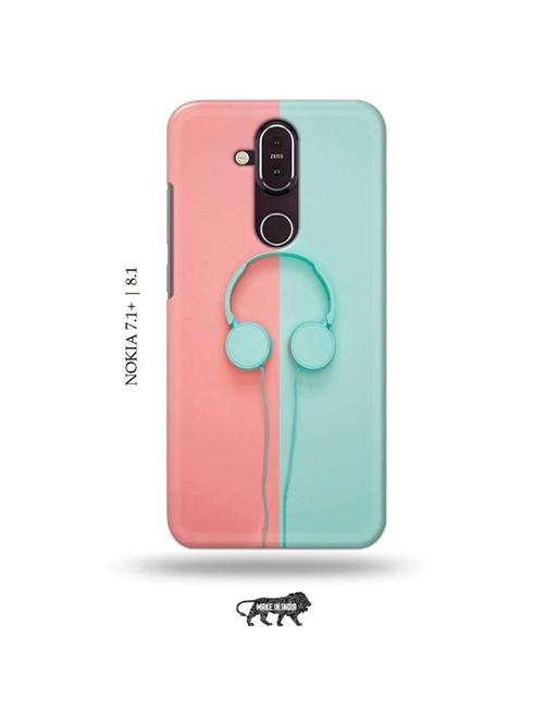 hipster headset back cover compatible with nokia 7.1 plus, nokia 8.1 - 19018306 - Very Small Image - 1