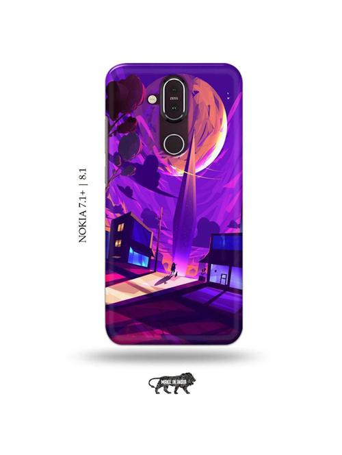 moon nature back cover compatible with nokia 7.1 plus, nokia 8.1 - 19018316 - Very Small Image - 1