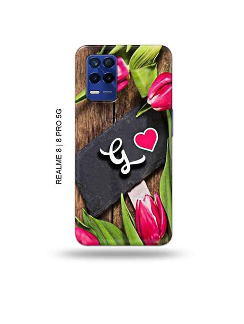 flower letter g back cover compatible with realme 8, realme 8 pro - 19018342 - Very Small Image - 1