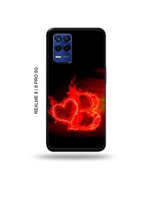 fire heart letter b back cover compatible with realme 8, realme 8 pro - 19018365 - Very Small Image - 1