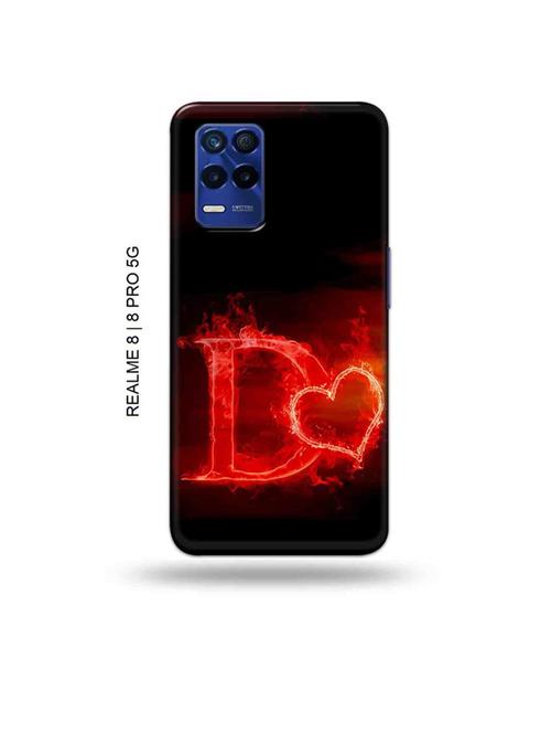 fire heart letter d back cover compatible with realme 8, realme 8 pro - 19018367 - Very Small Image - 1