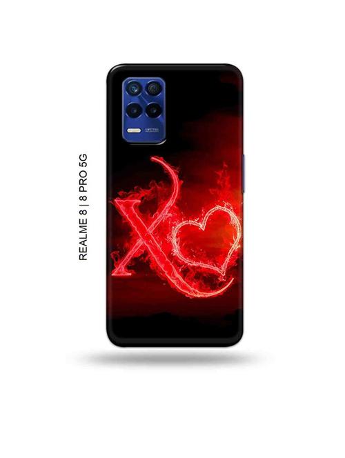 fire heart letter x back cover compatible with realme 8, realme 8 pro - 19018387 - Very Small Image - 1