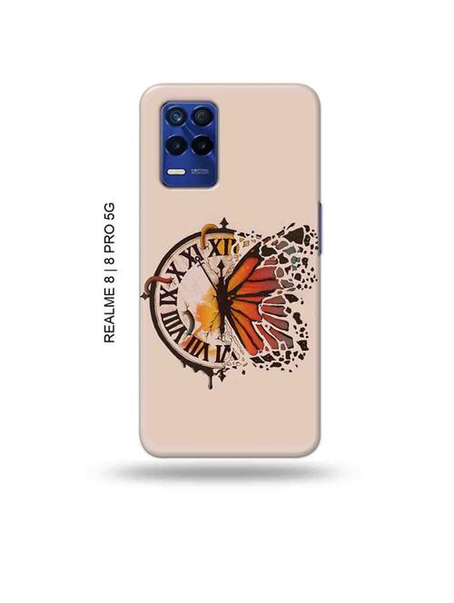 clock butterfly back cover compatible with realme 8, realme 8 pro - 19018505 - Very Small Image - 1