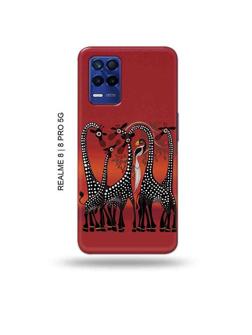 kalankari giraffe back cover compatible with realme 8, realme 8 pro - 19018508 - Very Small Image - 1