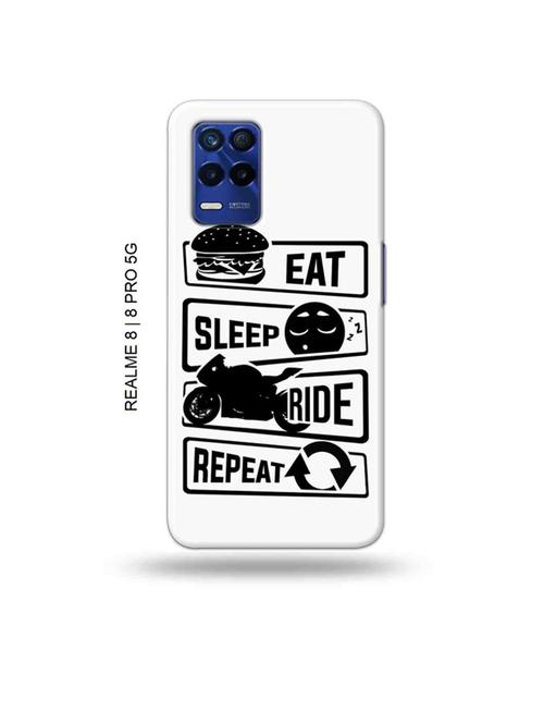 eat sleep ride repeat back cover compatible with realme 8, realme 8 pro - 19018556 - Very Small Image - 1