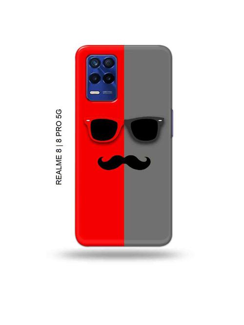 hipster red back cover compatible with realme 8, realme 8 pro - 19018625 - Very Small Image - 1