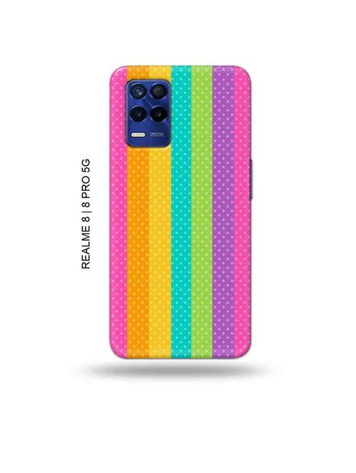 dotted rainbow back cover compatible with realme 8, realme 8 pro - 19018652 - Very Small Image - 1