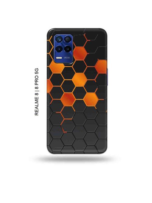 orange honey combs back cover compatible with realme 8, realme 8 pro - 19018686 - Very Small Image - 1