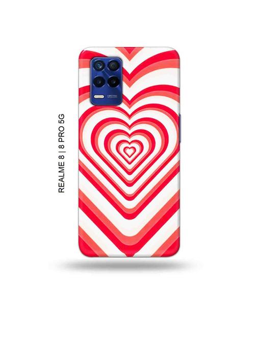 tweakymod designer printed hard case | pink heart back cover compatible with realme 8, realme 8 pro - 19018752 - Very Small Image - 1