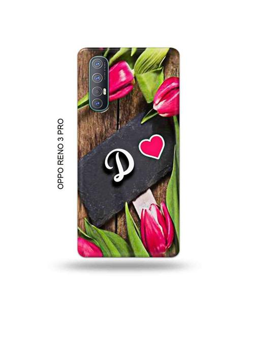 flower letter d back cover compatible with oppo reno 3 pro - 19019377 - Very Small Image - 1