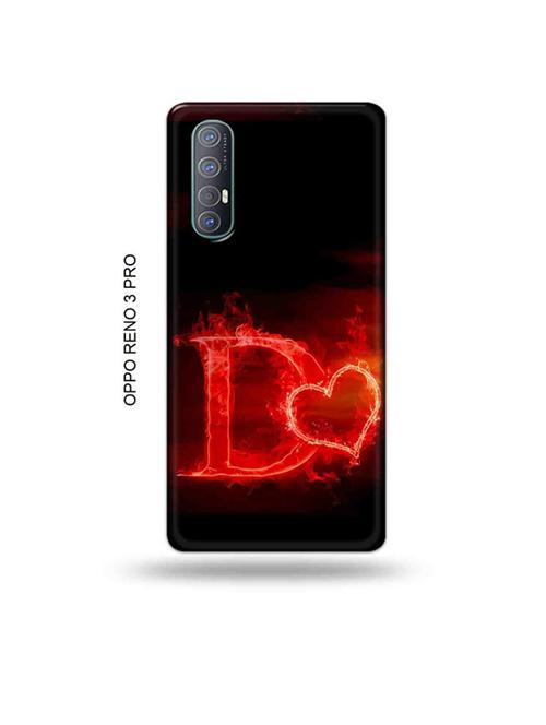 fire heart letter d back cover compatible with oppo reno 3 pro - 19019405 - Very Small Image - 1