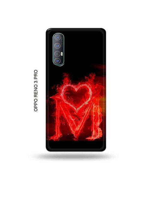 fire heart letter m back cover compatible with oppo reno 3 pro - 19019414 - Very Small Image - 1