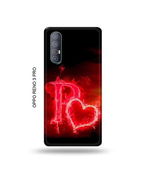 fire heart letter p back cover compatible with oppo reno 3 pro - 19019417 - Very Small Image - 1