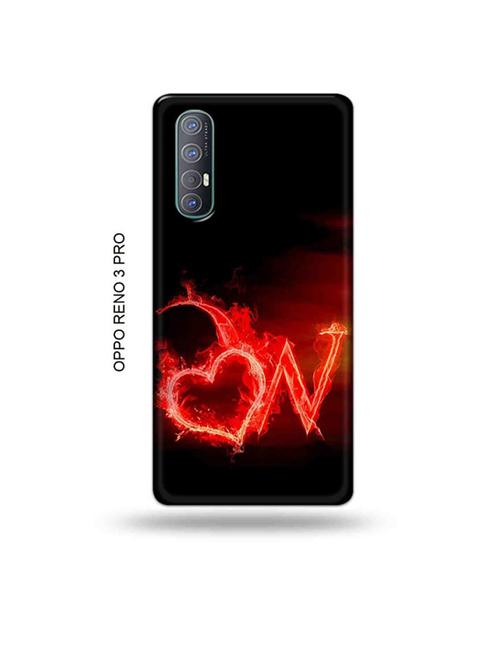 fire heart letter w back cover compatible with oppo reno 3 pro - 19019424 - Very Small Image - 1