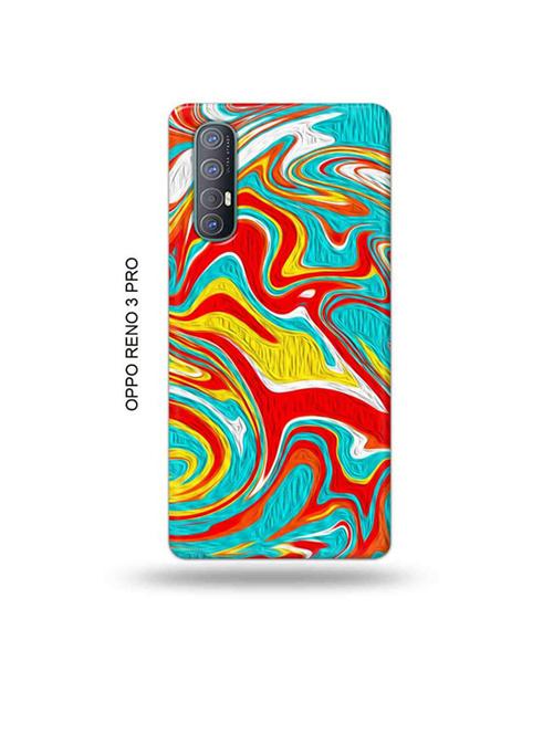 tweakymod designer printed hard case | messy red yellow back cover compatible with oppo reno 3 pro - 19019524 - Very Small Image - 1