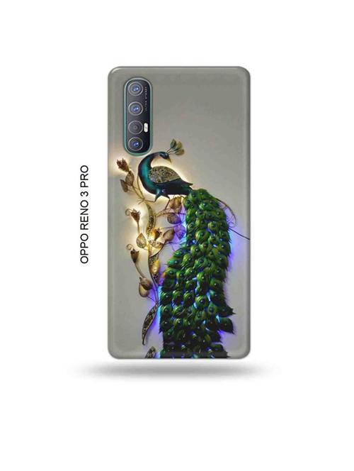 tweakymod designer printed hard case | peacock back cover compatible with oppo reno 3 pro - 19019539 - Very Small Image - 1